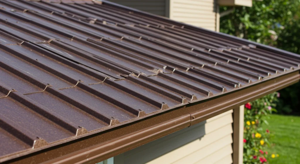 Metal roofing installation underway, offering durability and modern appeal for homes in Leominster, MA.