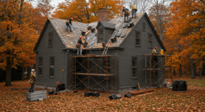 Residential roof restoration project in Leominster, Massachusetts